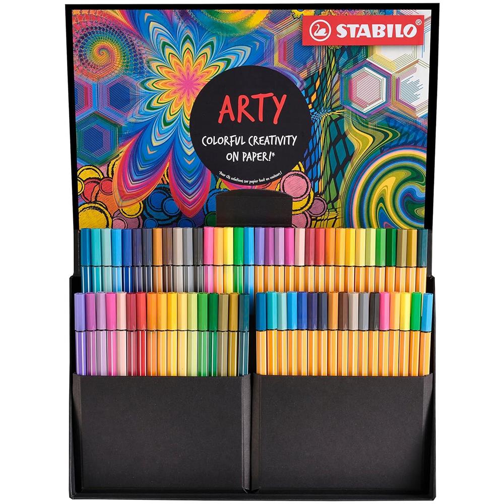 ARTY Creative Set - Set Creativo - Cofanetto da 68 - 34 Fineliner point 88 + 34 Pennarelli Premium Pen 68 - Foto 1