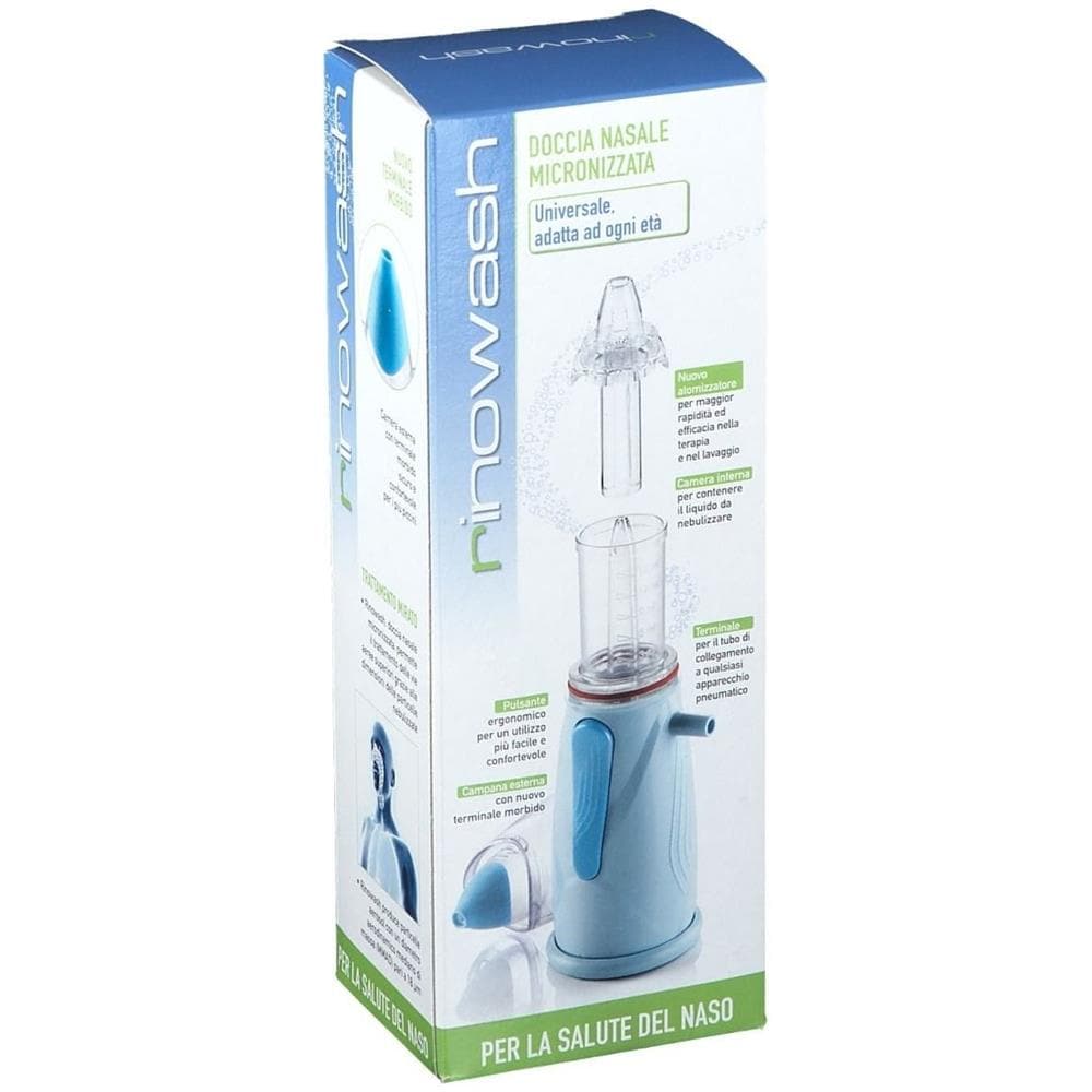 Aerosol per Alte Vie Respiratorie Rinowash Colore Azzurro con Campana Universale - Foto 5