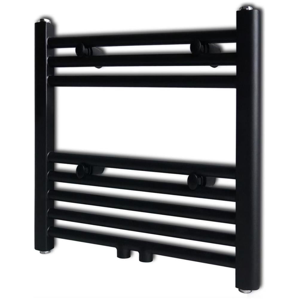 Radiatore Centrale Portasciugamano Dritto Nero 480 x 480 mm - Foto 1