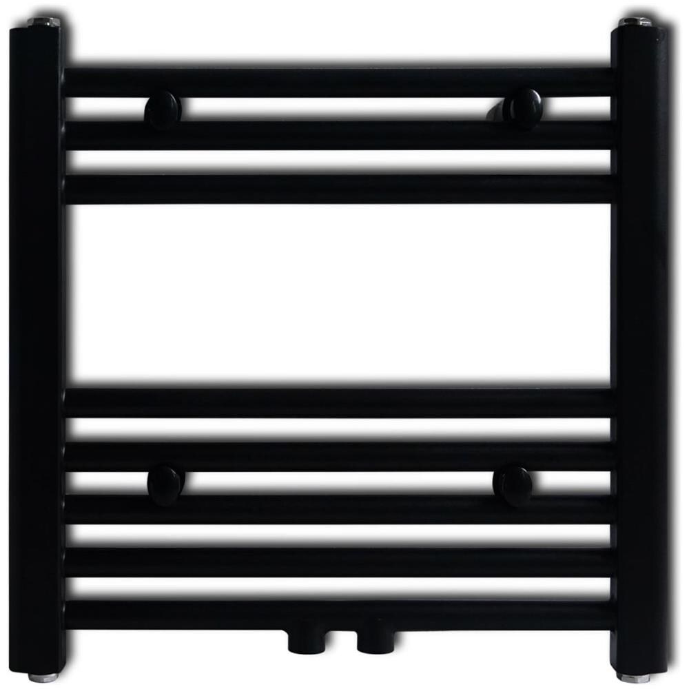 Radiatore Centrale Portasciugamano Dritto Nero 480 x 480 mm - Foto 2