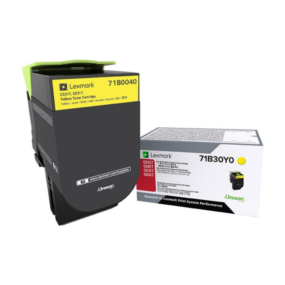 71B0040 Toner Originale Giallo per CX317dn / CS317dn Capacità 2300 Pagine - Foto 1
