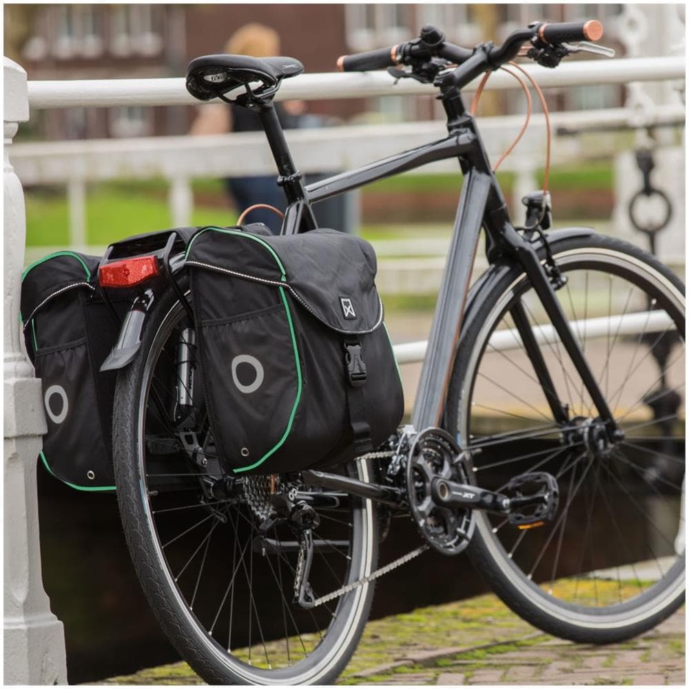 Borsa Laterale Per Bicicletta 19 L Nero E Verde 16004 - Foto 3