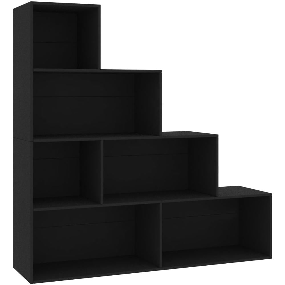Libreria /Divisorio Nero 155x24x160 cm in Legno Multistrato - Foto 1