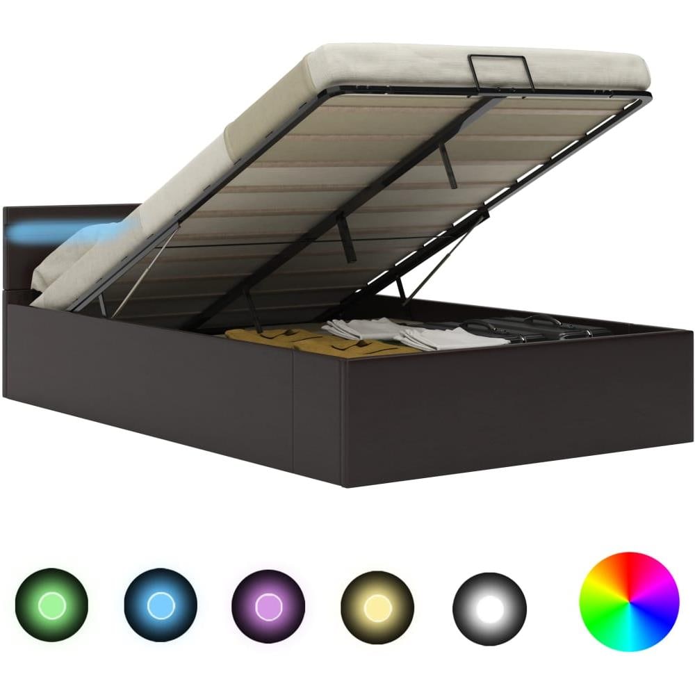 Giroletto Contenitore Idraulico LED Grigio Similpelle 120x200cm - Foto 1