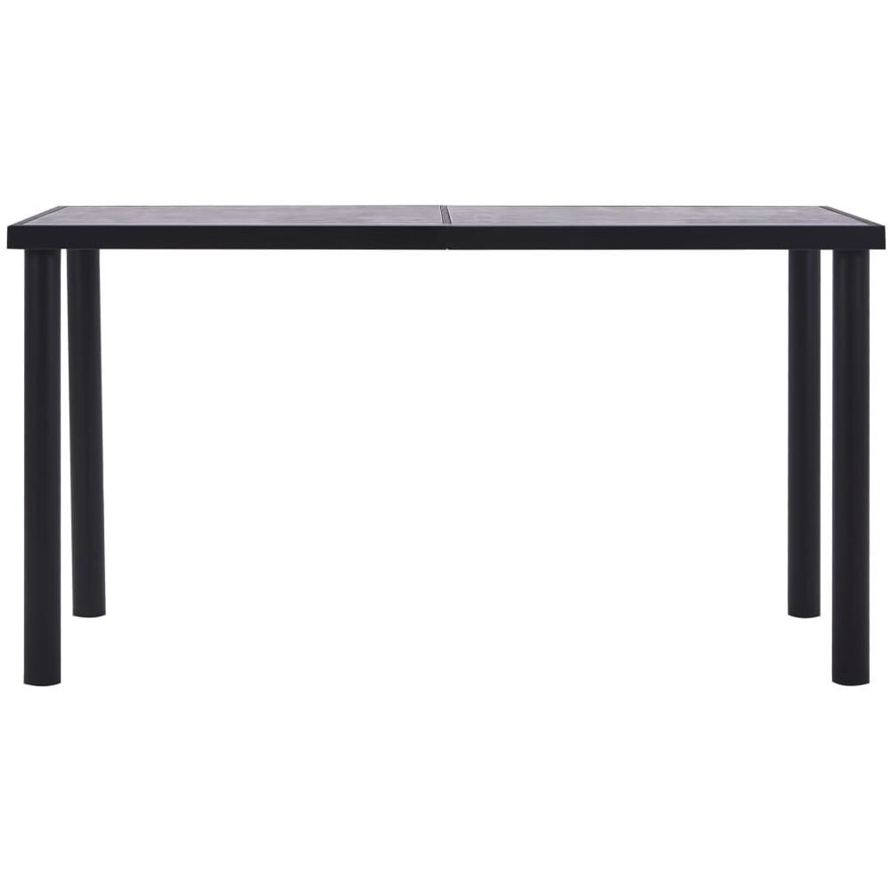 Tavolo Da Pranzo Nero E Grigio Cemento 140x70x75 Cm In Mdf - Foto 2