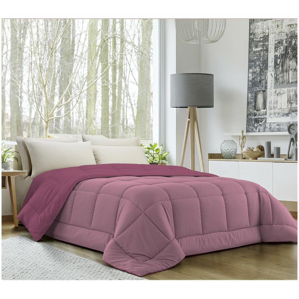 Trapunta Invernale In Ecopiuma Double Face Super Soft - Singolo 170x260 Cm Rosa / lavanda - Foto 1