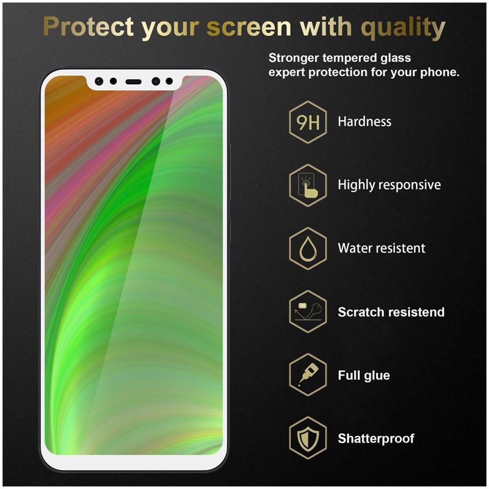 3x Pellicola Armatura A Schermo Intero Compatibile Con Xiaomi Pocophone F1 In Trasparente Con Bianco - 3x Vetro Temperato (tempered) Di Protezione Del Display In Durezza 9h Con 3d Touch - Foto 2