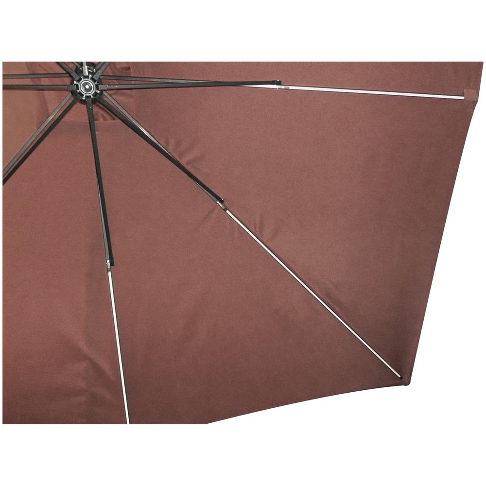 Solenzara Ombrellone Decentrato Con Led Cioccolato 3 X 3 M - Foto 2