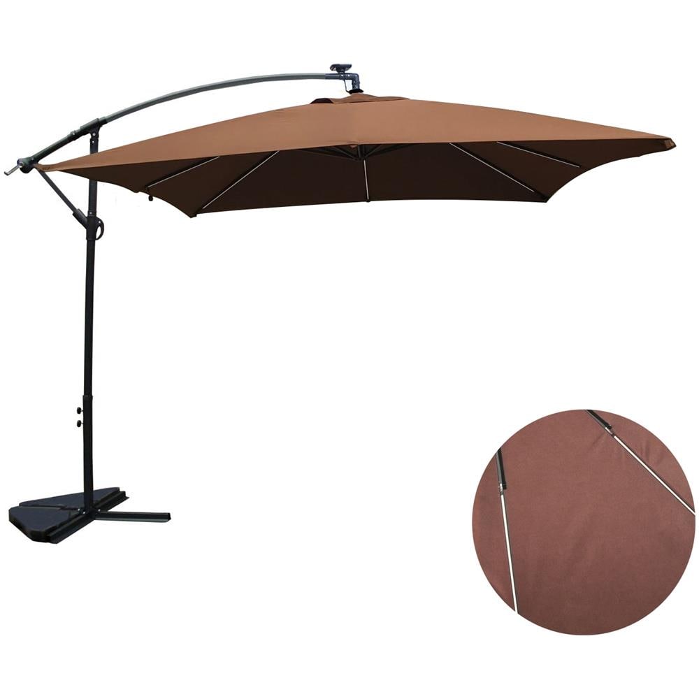 Solenzara Ombrellone Decentrato Con Led Cioccolato 3 X 3 M - Foto 1