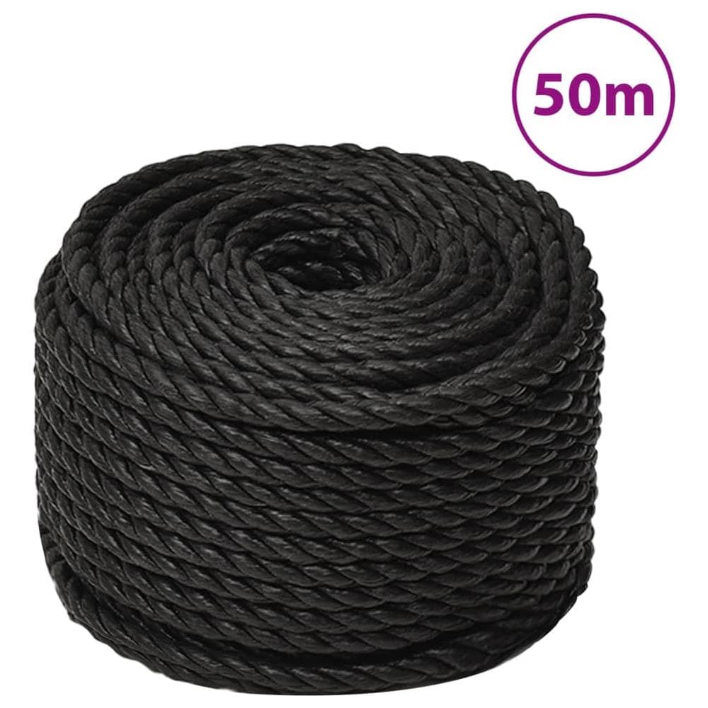 Corda Da Lavoro Nera 14 Mm 50 M In Polipropilene - Foto 1