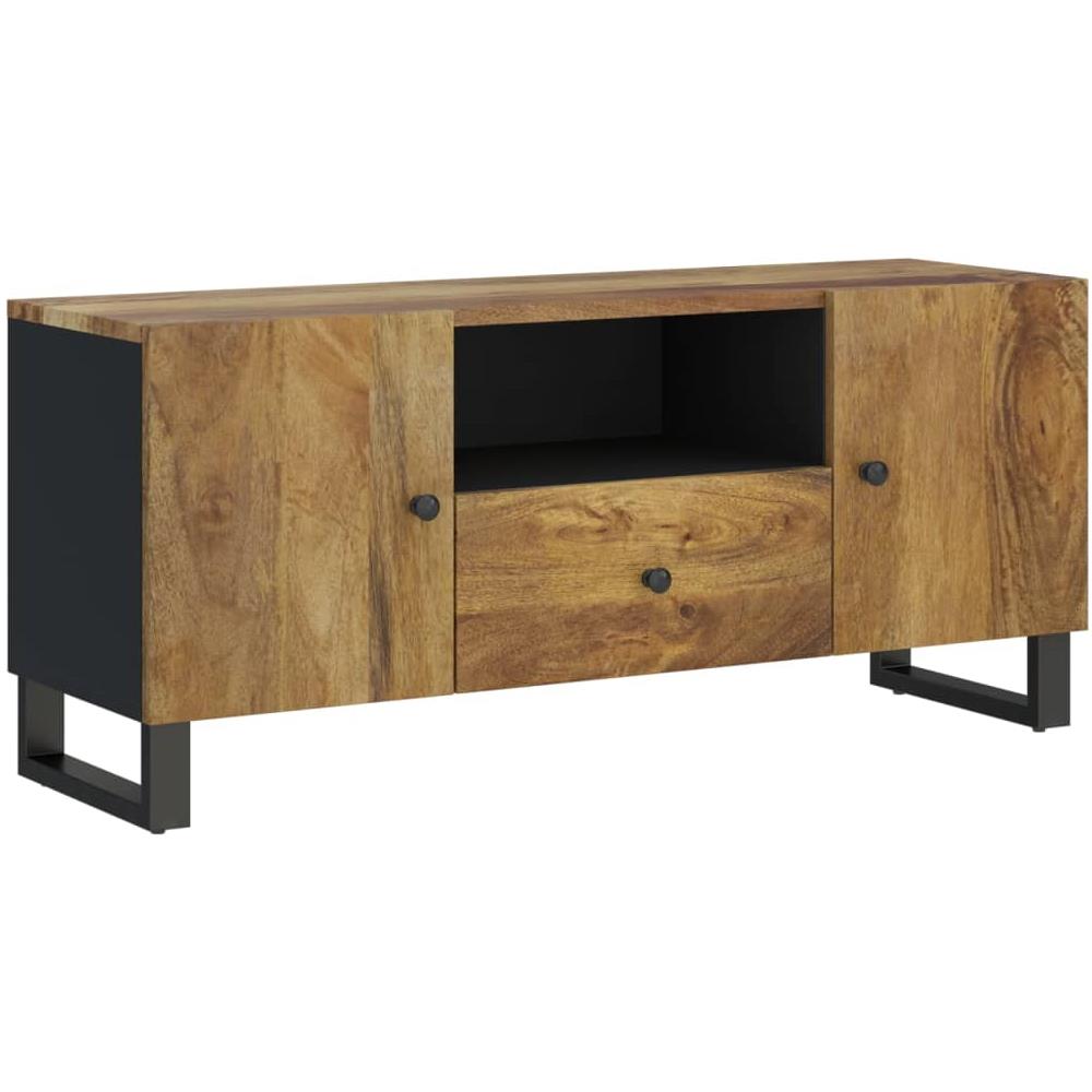 Mobile Tv 105x33,5x46cm Legno Massello Mango Legno Multistrato - Foto 1
