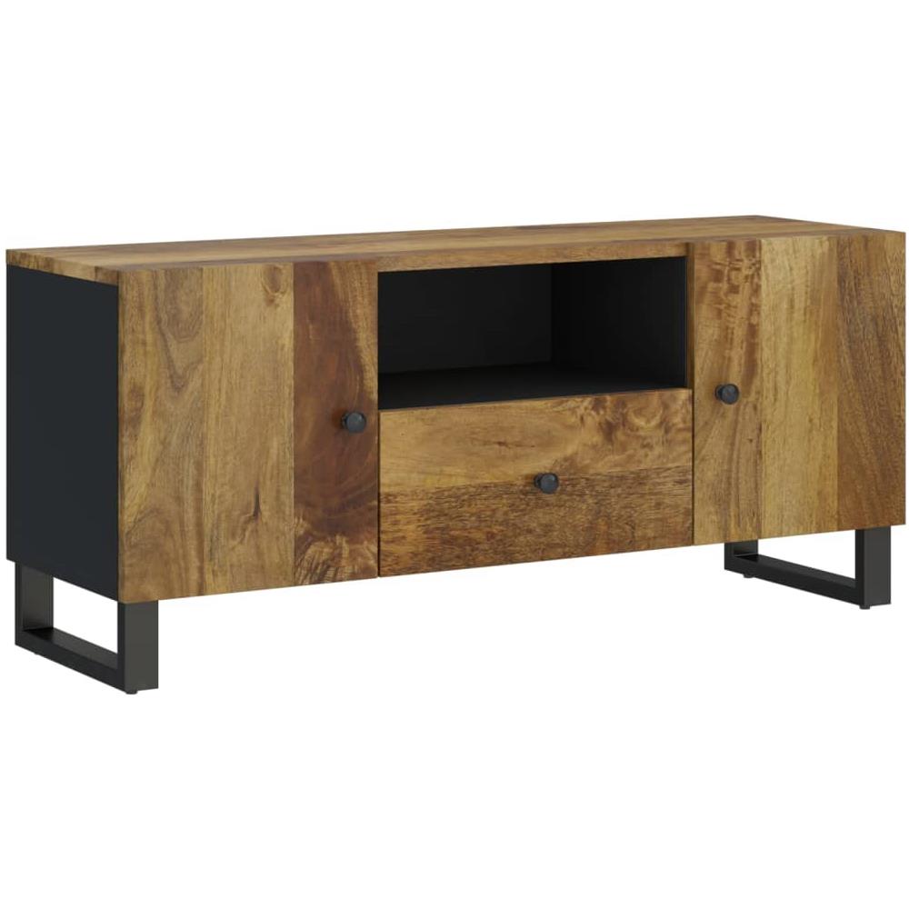 Mobile Tv 105x33,5x46cm Legno Massello Mango Legno Multistrato - Foto 10