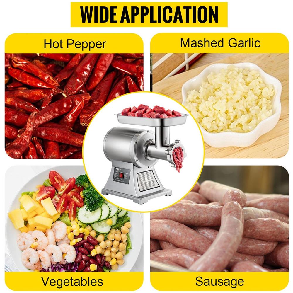 Tritacarne Elettrico, Per Impieghi Gravosi, Capacità Di Lavorazione Di 250 Kg /h - Foto 6