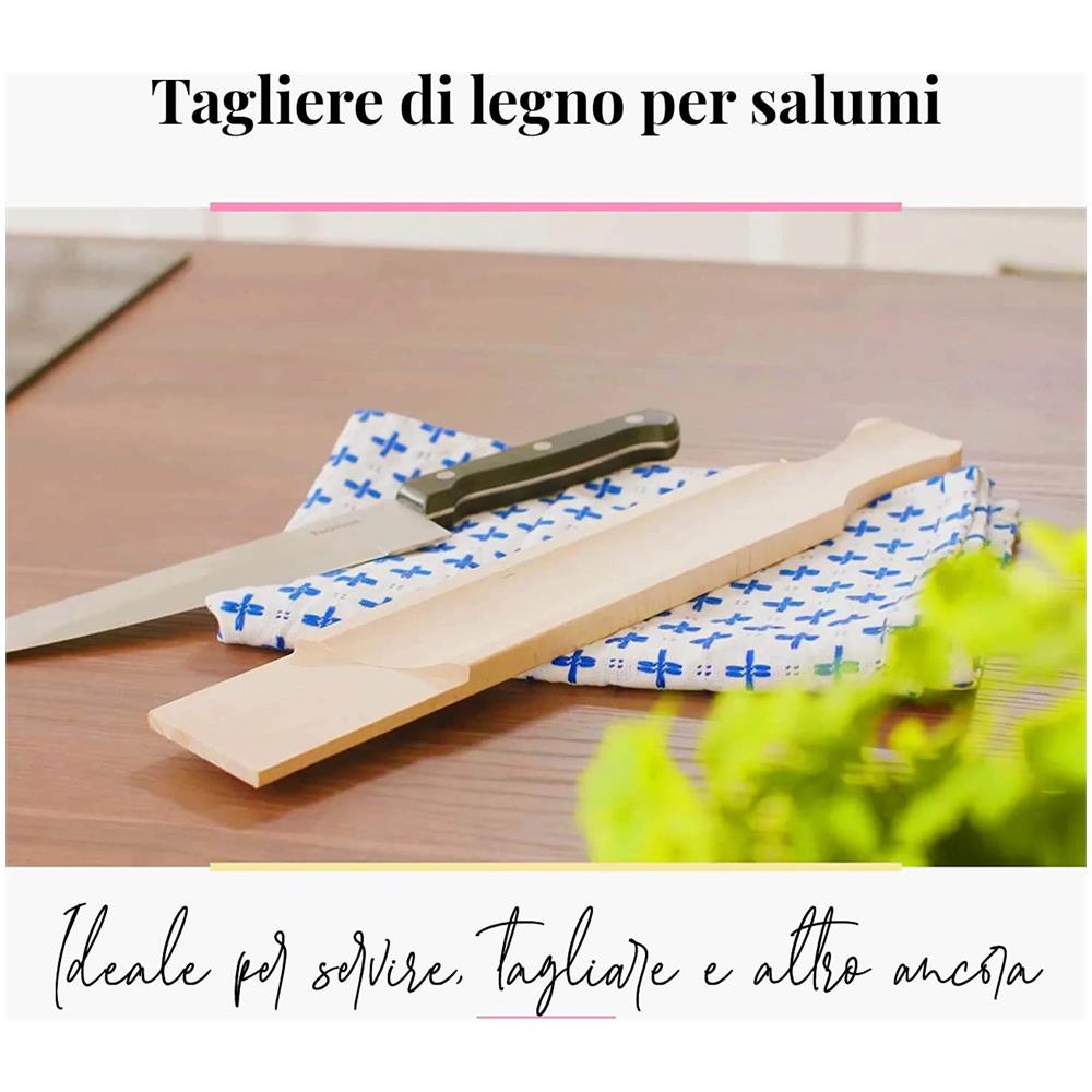 Tagliere Per Salumi In Legno - Piatto Di Servizio 37x5,5 Cm - Foto 3