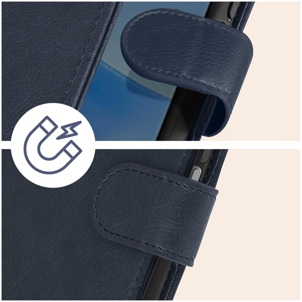 Custodia Per Honor 90 Lite Copertina Portacarte Funzione Supporto Blu - Foto 2