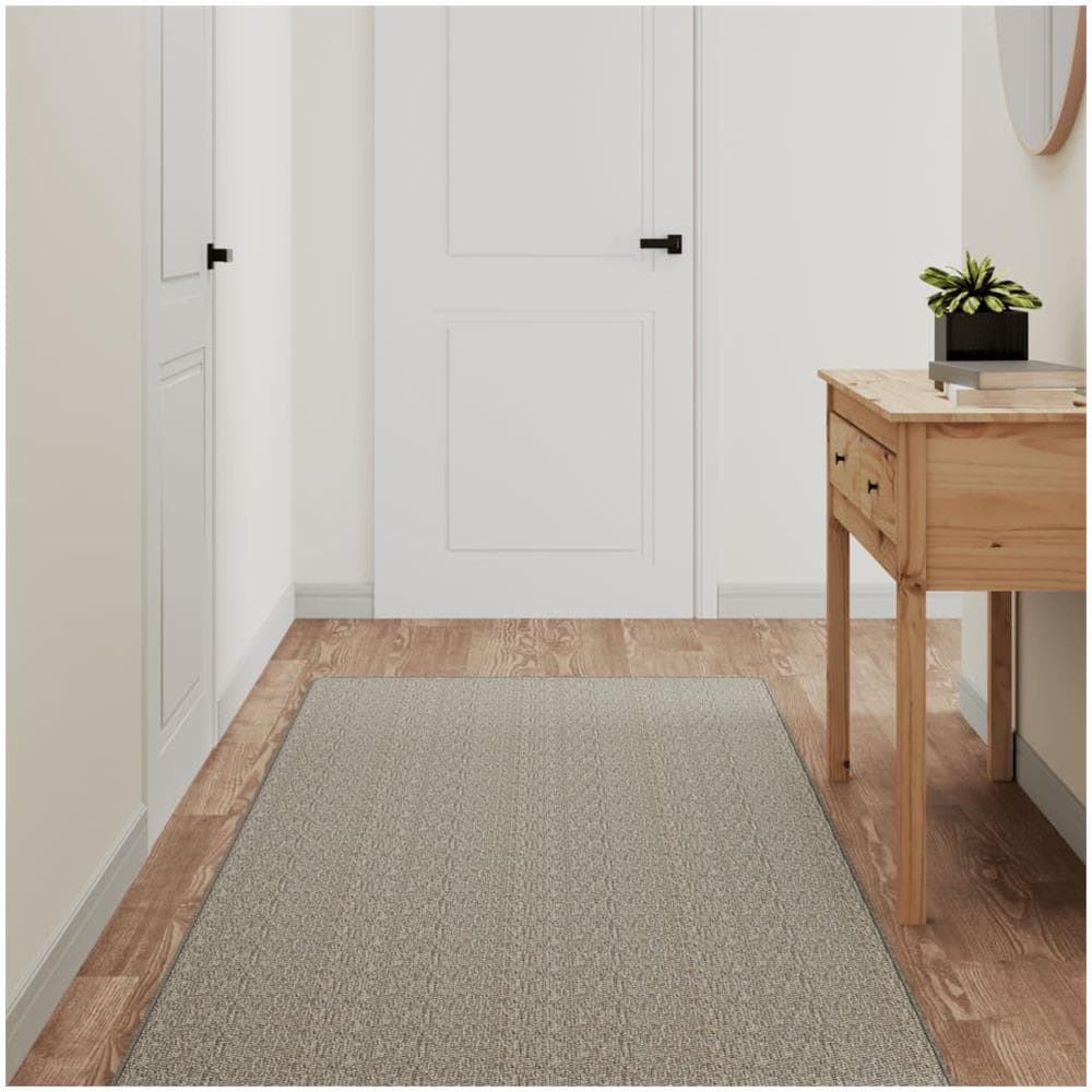 Tappeto Corsia Aspetto Sisal Tortora 80x400 Cm - Foto 1