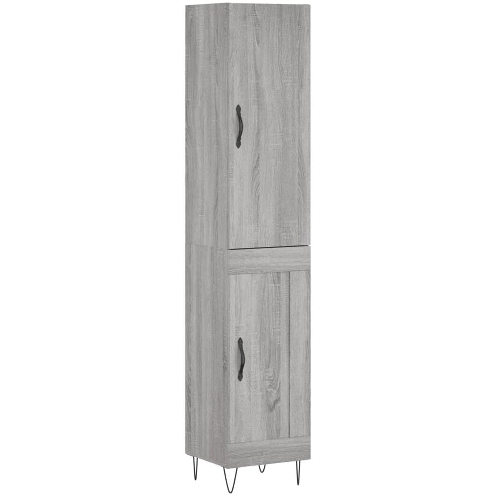 Credenza Grigio Sonoma 34,5x34x180 Cm In Legno Multistrato - Foto 2