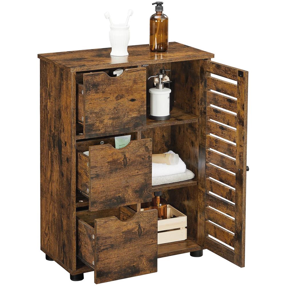 Mobiletto da bagno rustico con ripiani regolabili BBK143X01V1 - Foto 2