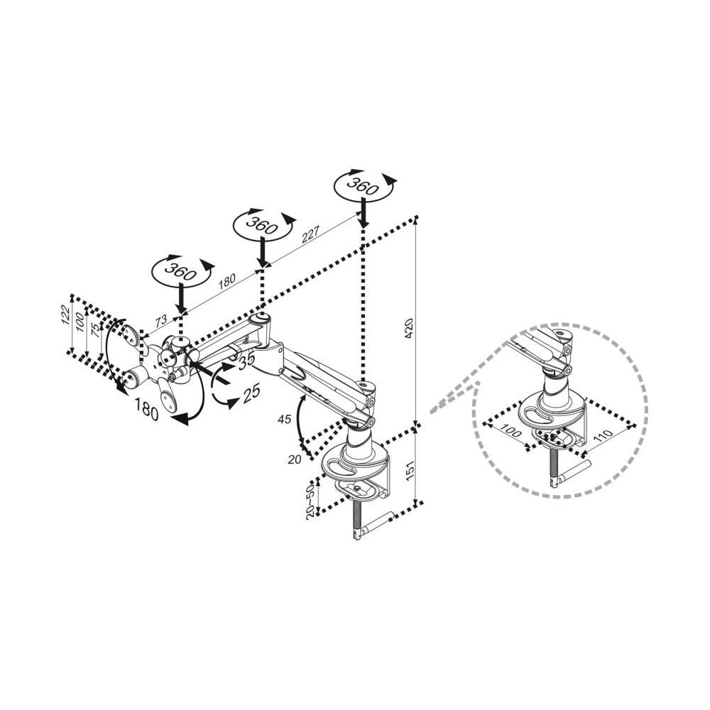 Supporto da Scrivania FPMA-D940G per Monitor LCD /LED /TFT - Foto 2