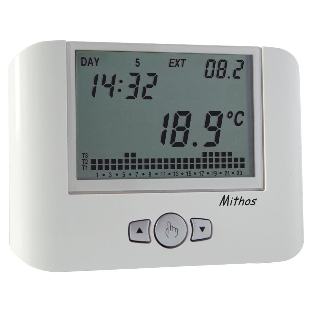 Cronotermostato Digitale Mithos Bianco Da Parete - Ve328100 - Foto 2