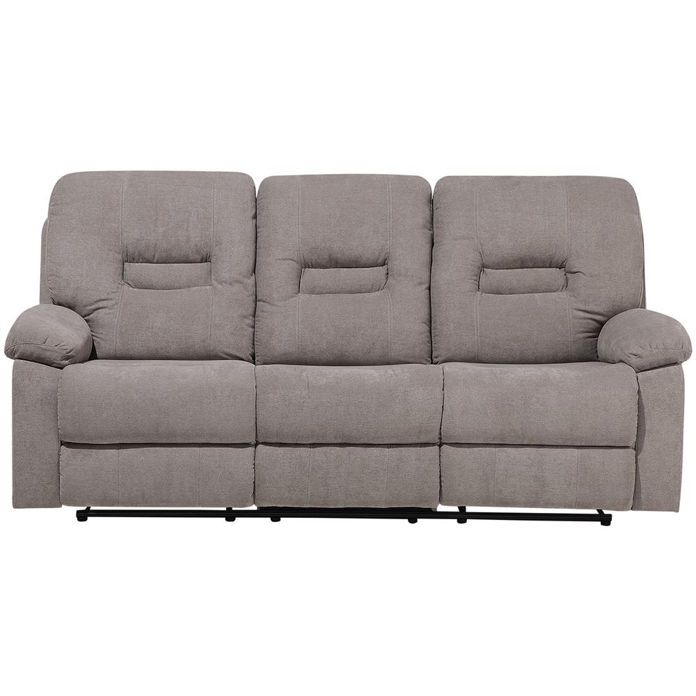 Divano A 3 Posti Reclinabile In Tessuto Beige Talpa Bergen - Foto 1