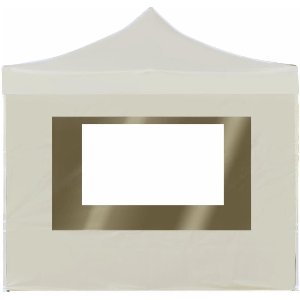 Gazebo Professionale Pieghevole Alluminio con Pareti 3x3m Crema - Foto 9