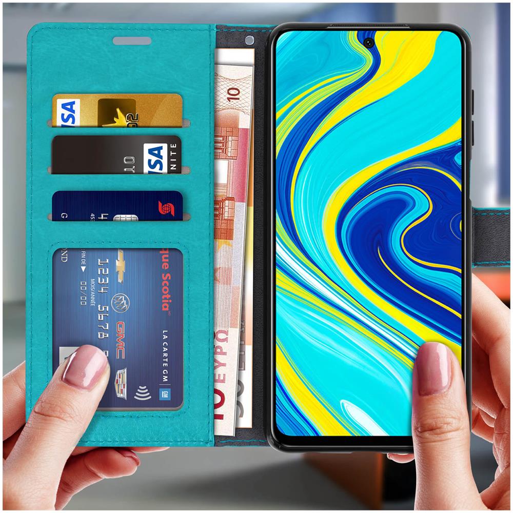 Custodia Xiaomi Redmi Note 9s /9 Pro /9 Pro Max Portacarte Supporto - Blu - Foto 2