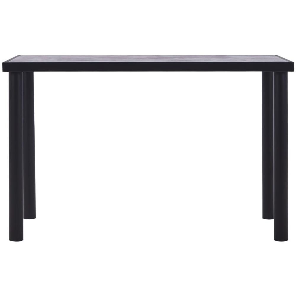 Tavolo Da Pranzo Nero E Grigio Cemento 120x60x75 Cm In Mdf - Foto 2