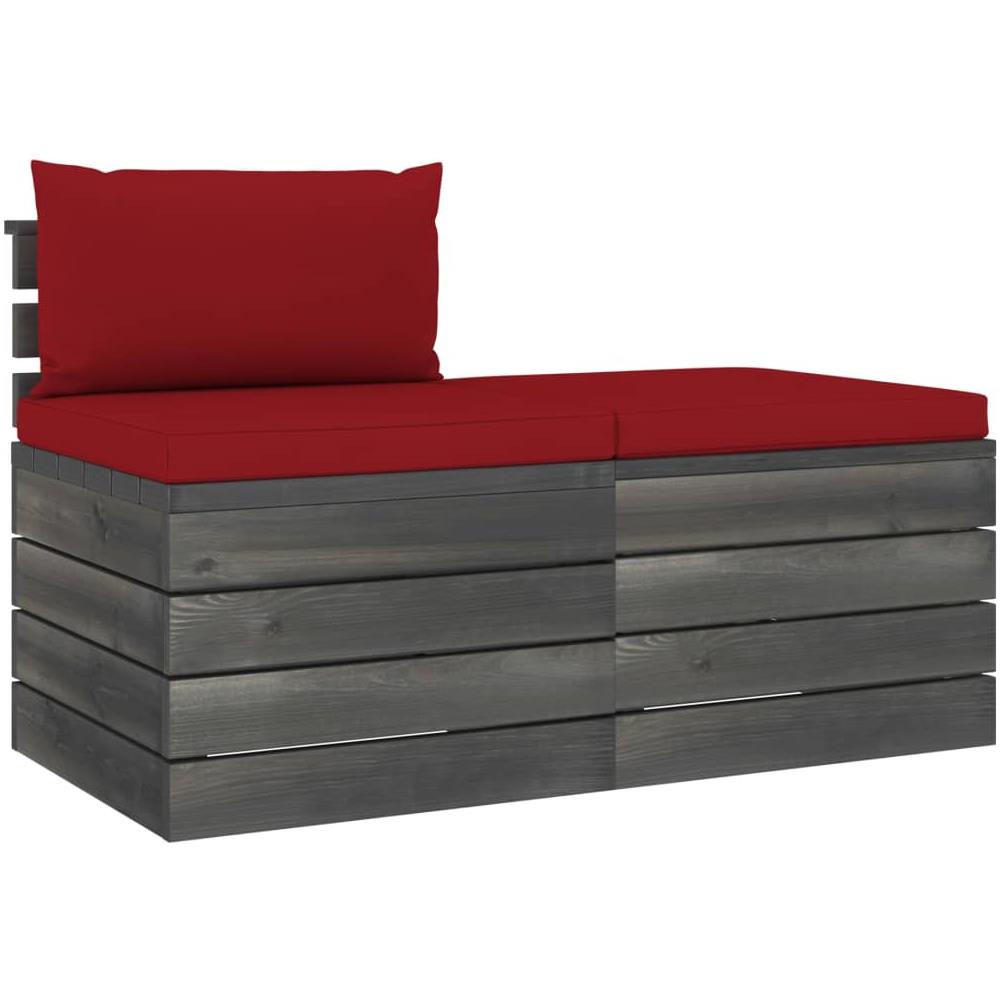 Set Divani Da Giardino Su Pallet 2 Pz Con Cuscini Massello Pino - Foto 1