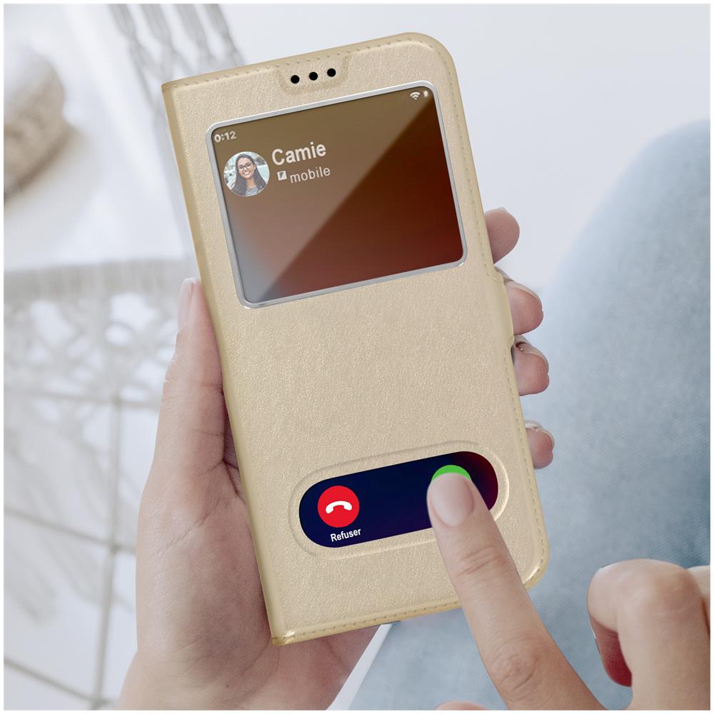Custodia Iphone 13 Çini Doppia Finestra Supporto Video Oro - Foto 6