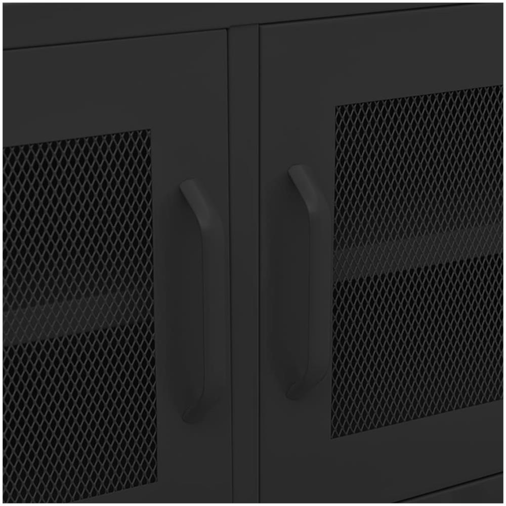 Mobile Tv Nero 105x35x50 Cm In Acciaio - Foto 3