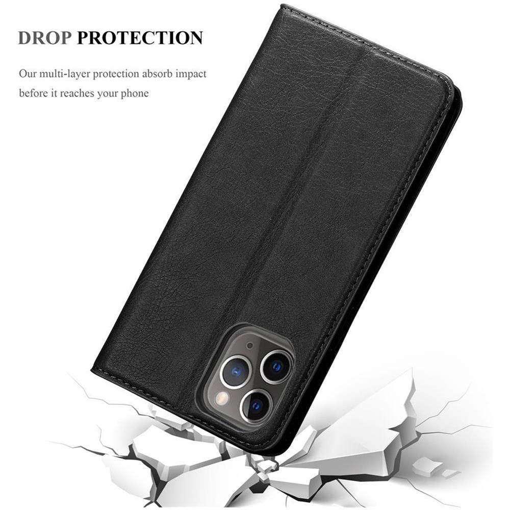 Custodia Compatibile Con Apple Iphone 12 (6,7"" Zoll) In Nero Di Notte - Coperchio Protettiva Con Chiusura Magnetica, Funzione Stand E Tasca Per Le Carte - Foto 8