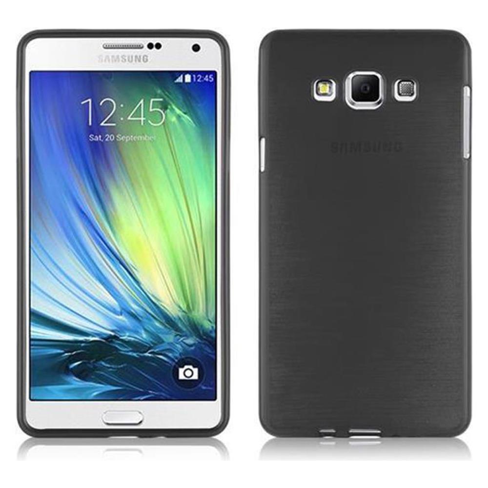 Custodia Compatibile Con Samsung Galaxy A7 2015 In Nero - Coperchio Protettivo In Silicone Tpu Flessibile Con Design Spazzolato - Foto 1