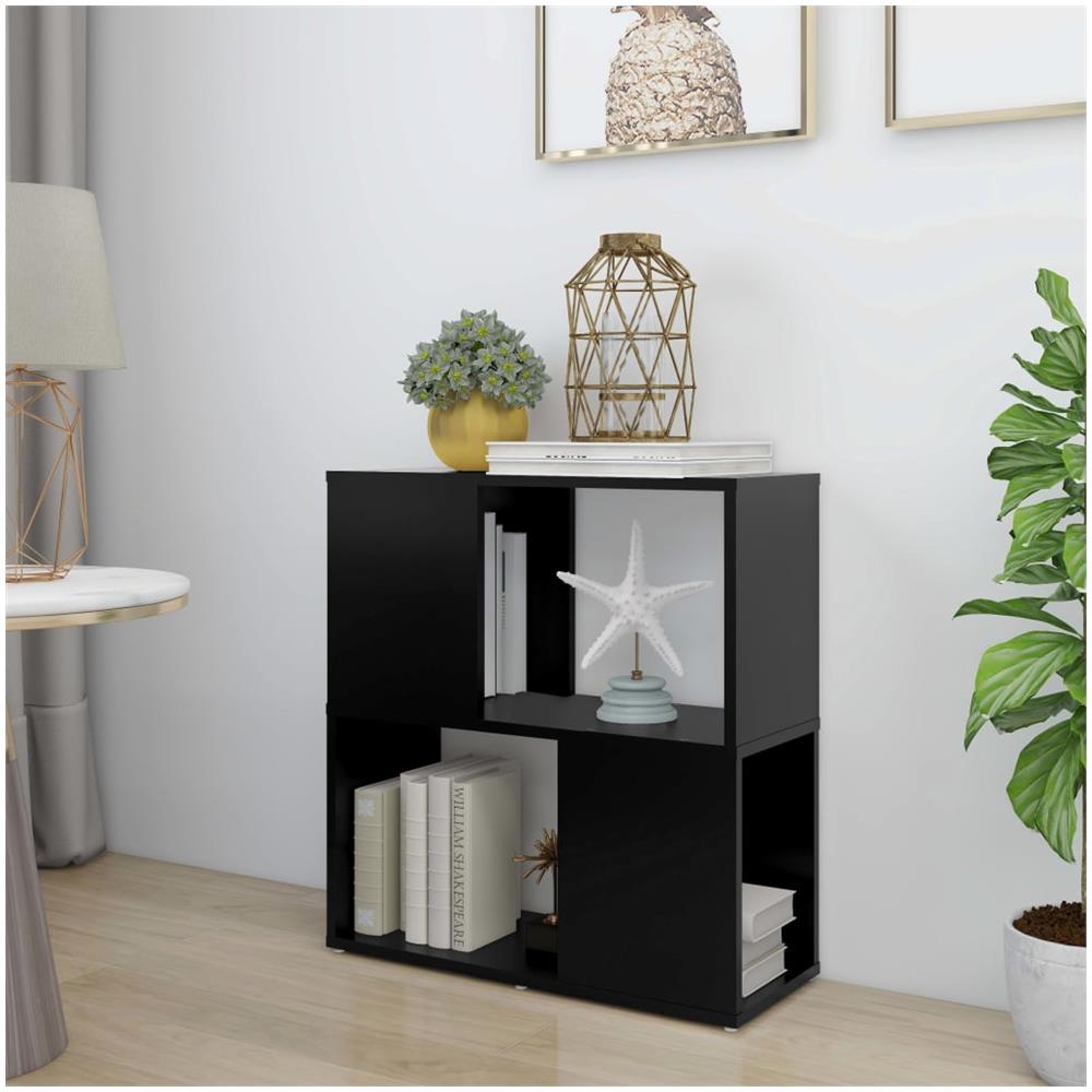 Libreria Nera 60x24x63 cm in Truciolato - Foto 1