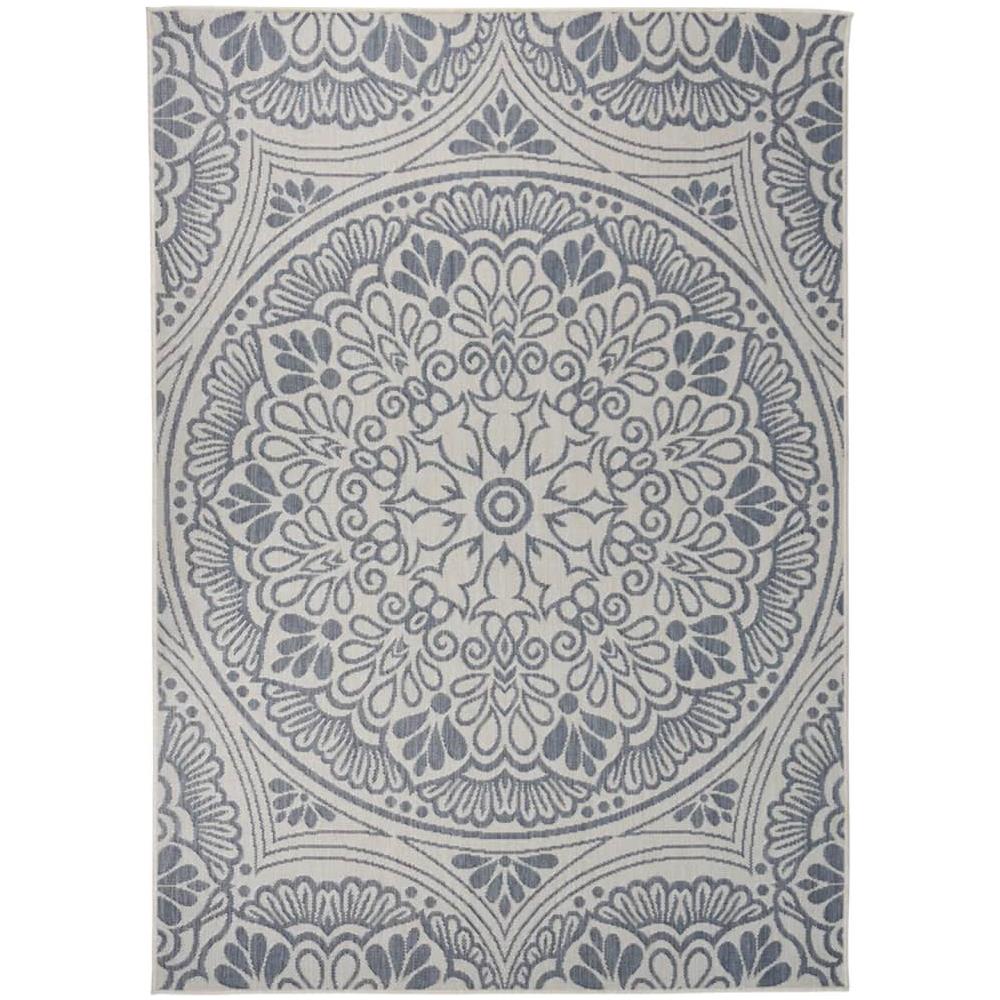 Tappeto Da Esterni A Tessitura Piatta 120x170 Cm Motivo Blu - Foto 1