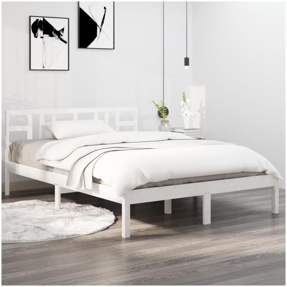 Giroletto Bianco in Legno Massello 150x200 cm King Size - Foto 1