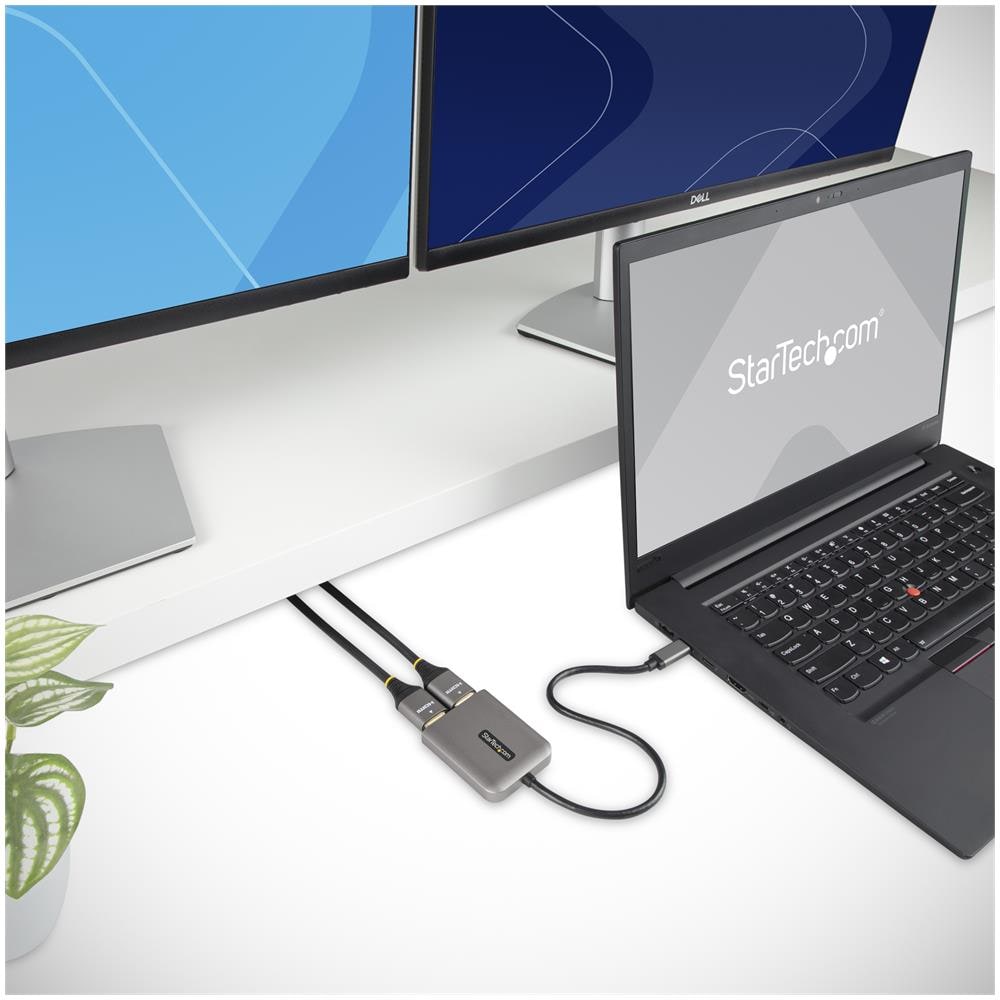 Adattatore USB-C HDMI - Hub USB C MST a Doppio HDMI 4K 60Hz - Convertitore USB Type-C a Multi Monitor HDMI per Notebook con cavo da 30 cm - Splitter HDMI / Hub HDMI Multi-Stream Trasport, HDR - Foto 7