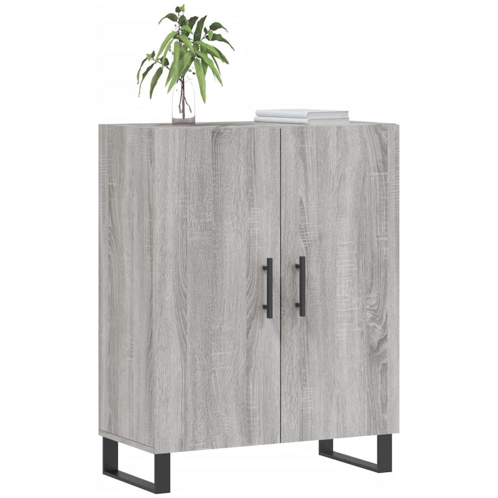 Credenza Grigio Sonoma 69,5x34x90 Cm In Legno Multistrato - Foto 3
