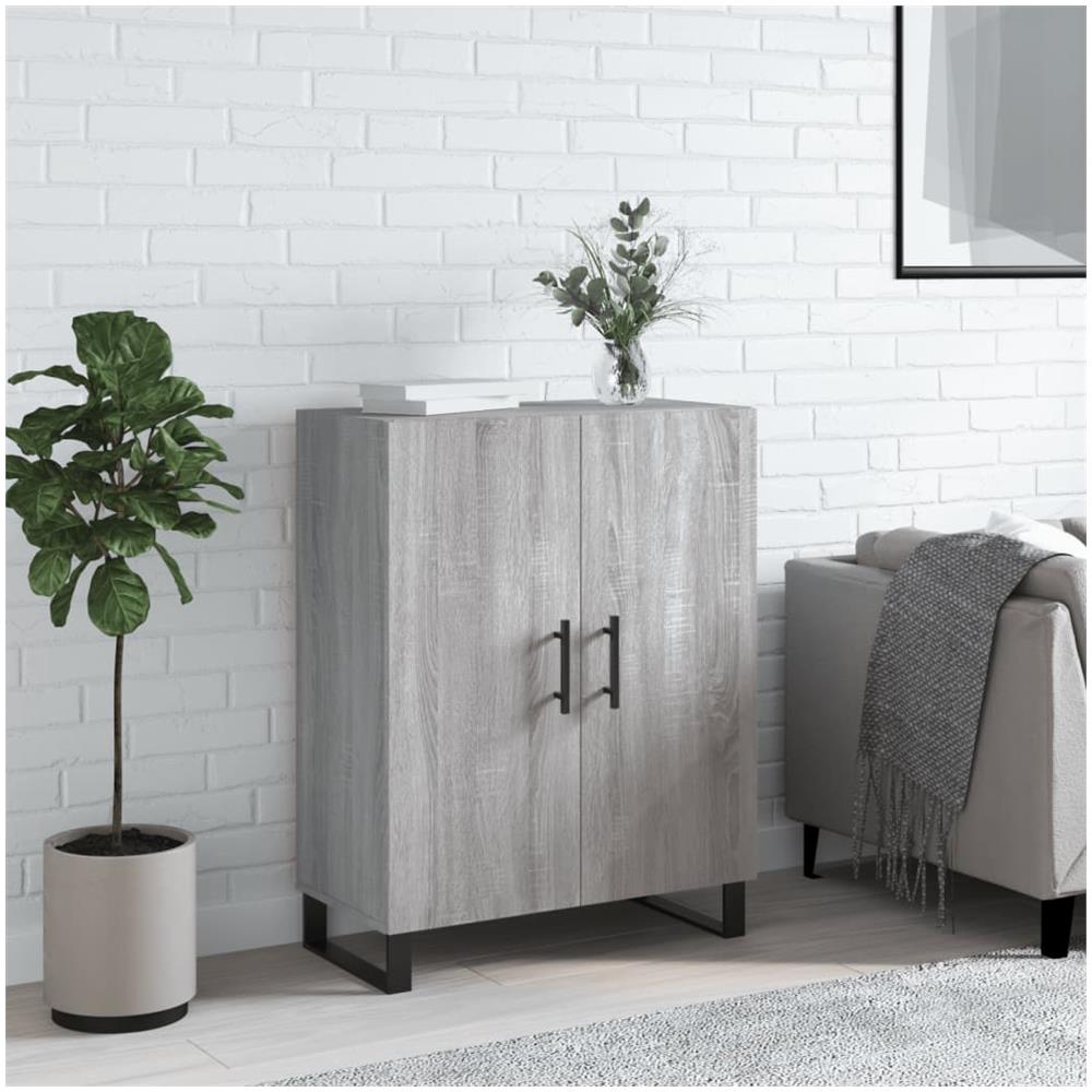 Credenza Grigio Sonoma 69,5x34x90 Cm In Legno Multistrato - Foto 1