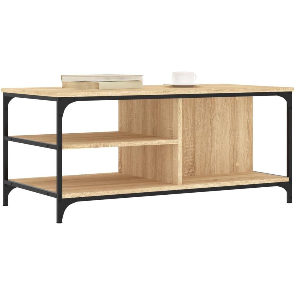 Tavolino Da Salotto Rovere Sonoma 100x50x45cm Legno Multistrato - Foto 3