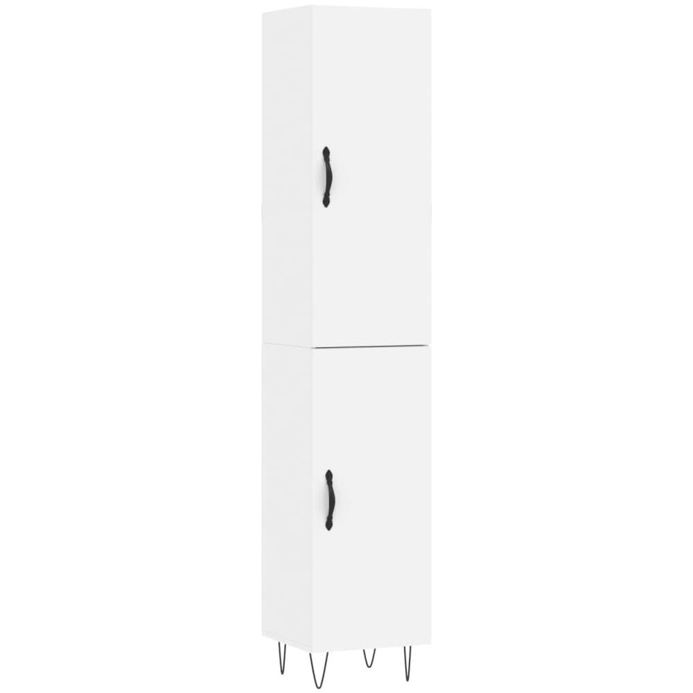 Credenza Bianca 34,5x34x180 Cm In Legno Multistrato - Foto 2