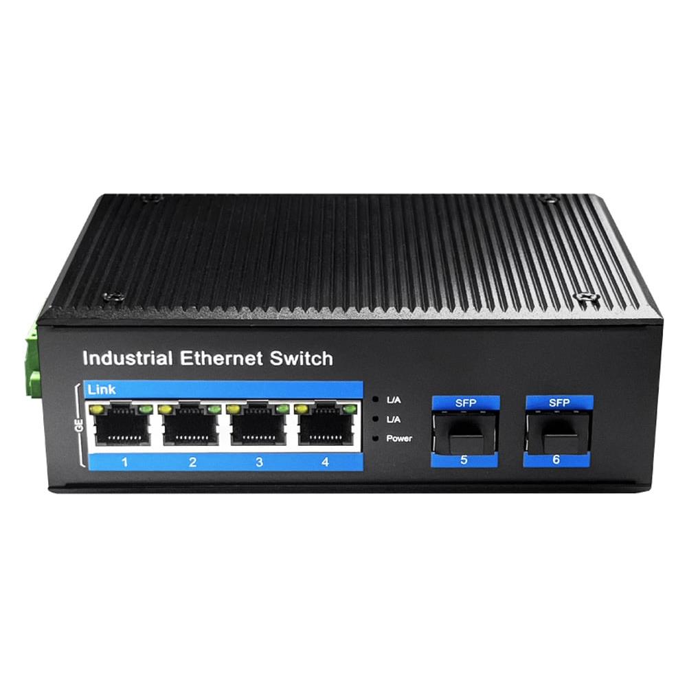 Switch Industriale Gigabit IG1004S2 con 4 Porte e 2 Slot SFP - Foto 1