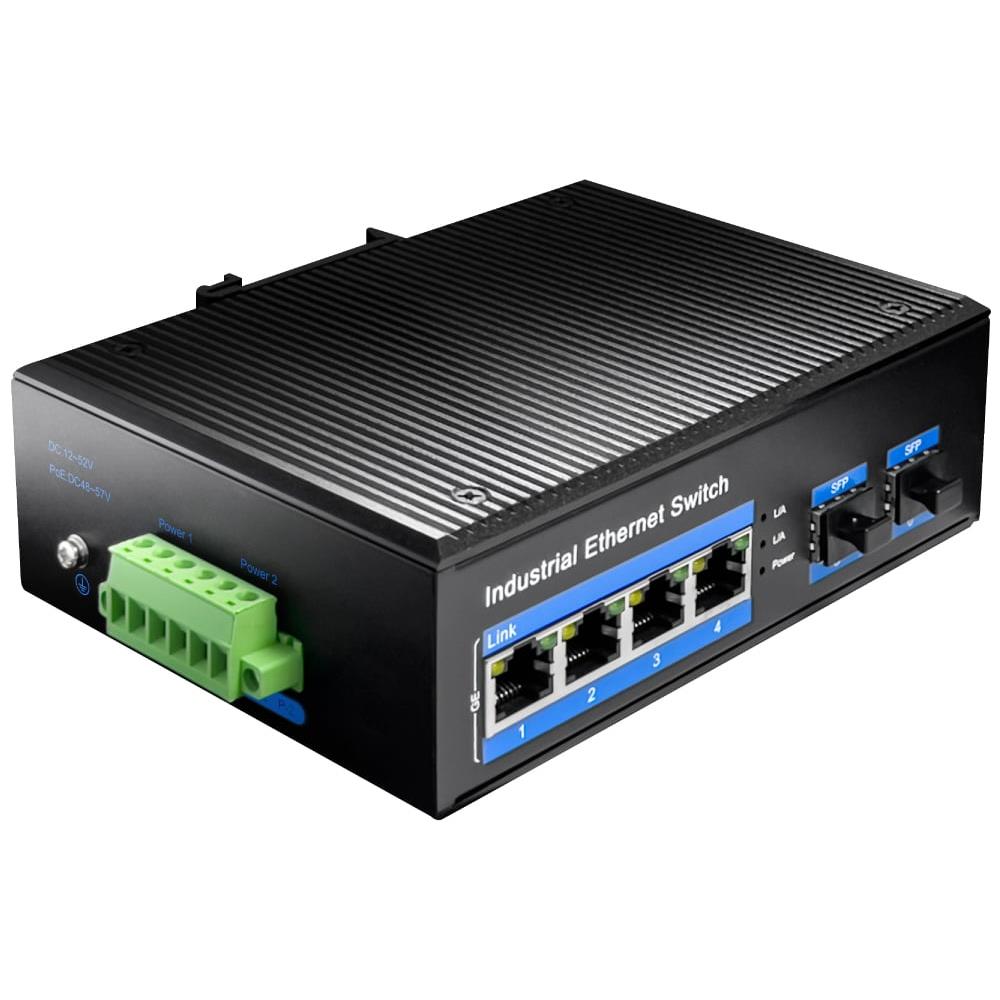 Switch Industriale Gigabit IG1004S2 con 4 Porte e 2 Slot SFP - Foto 2