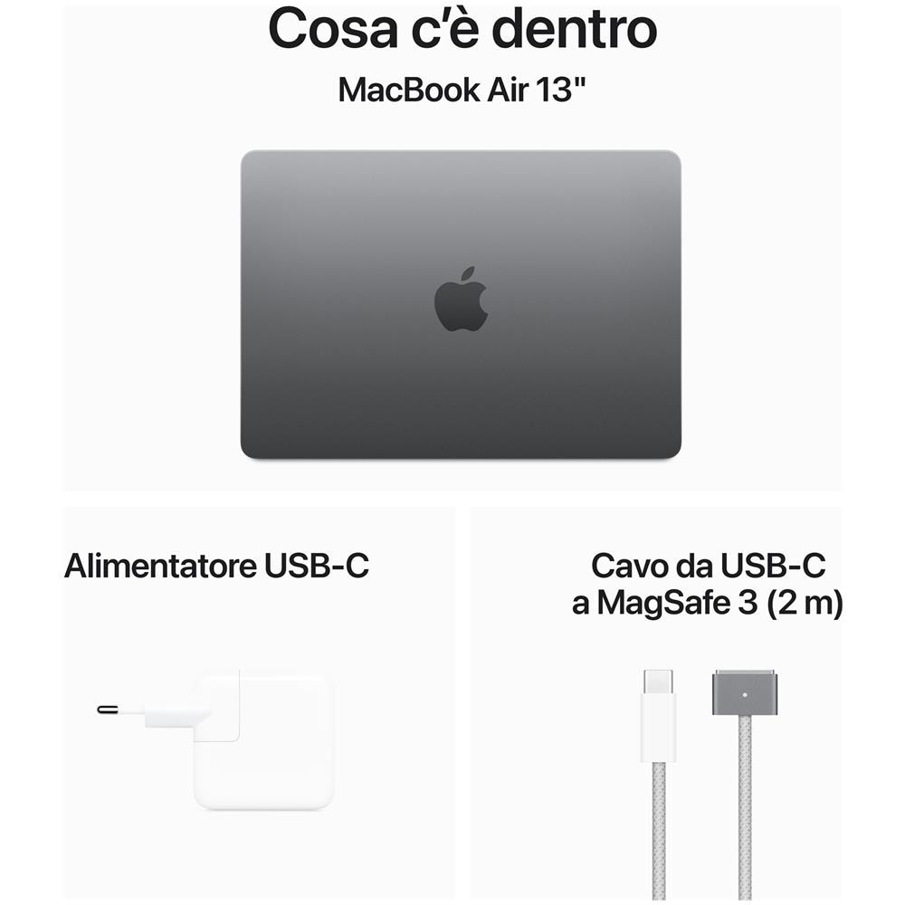 MacBook Air 13": Chip M3 con CPU 8-core e GPU 8-core, 256GB SSD - Grigio siderale - Foto 9