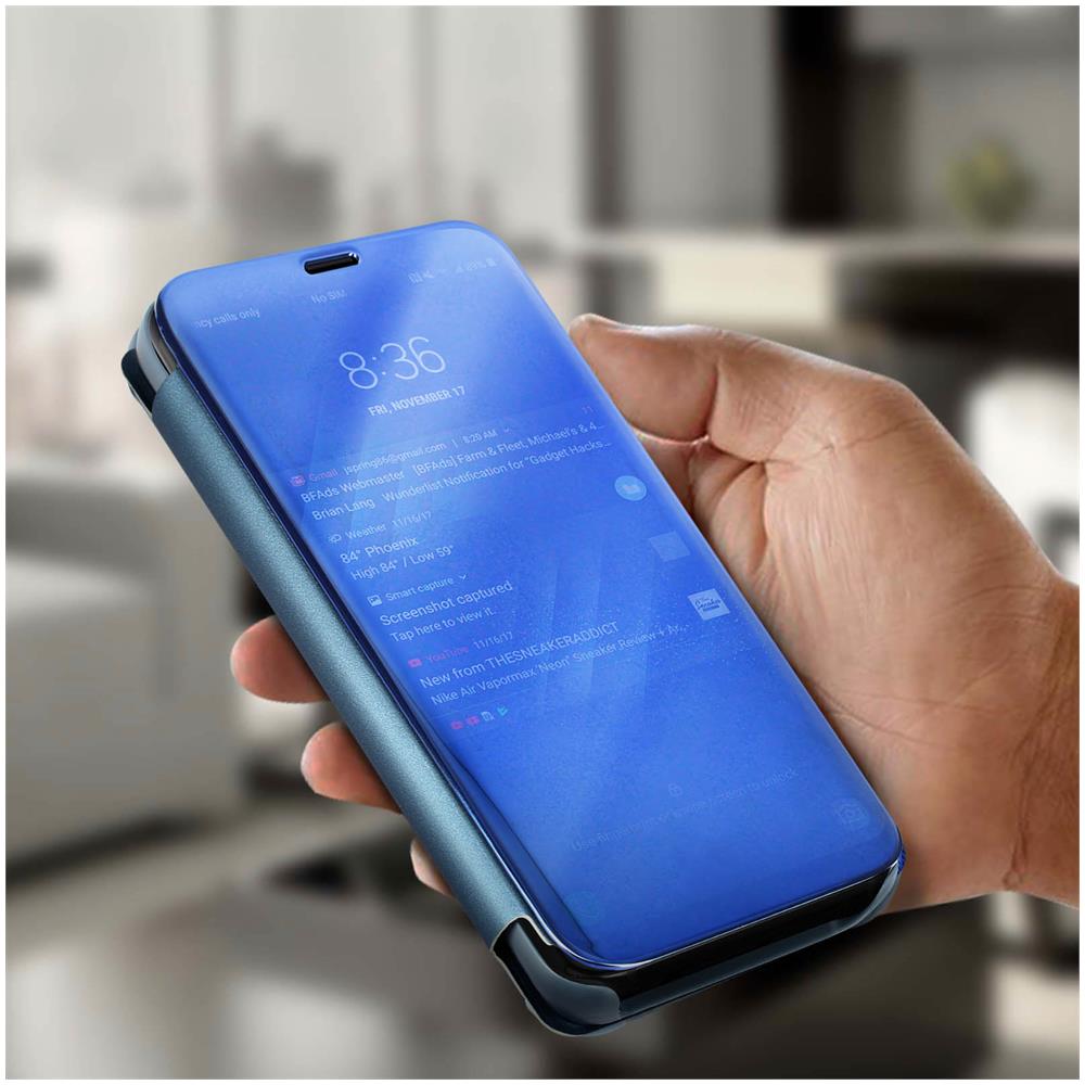 Custodia A Libro Clear View Specchio Per Samsung Galaxy S8 - Blu - Foto 20