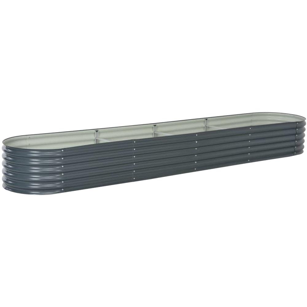Fioriera Per Giardino 400x80x44 Cm In Acciaio Zincato Grigio - Foto 1