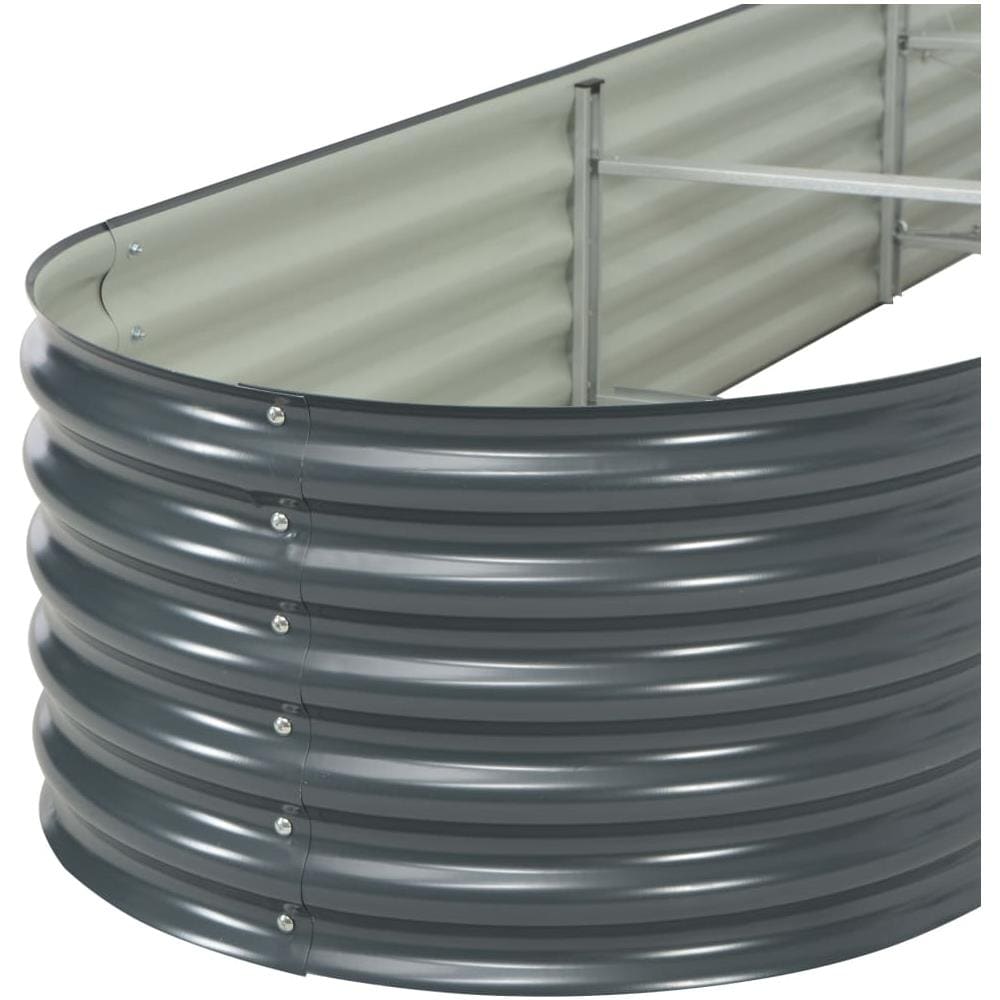 Fioriera Per Giardino 400x80x44 Cm In Acciaio Zincato Grigio - Foto 7