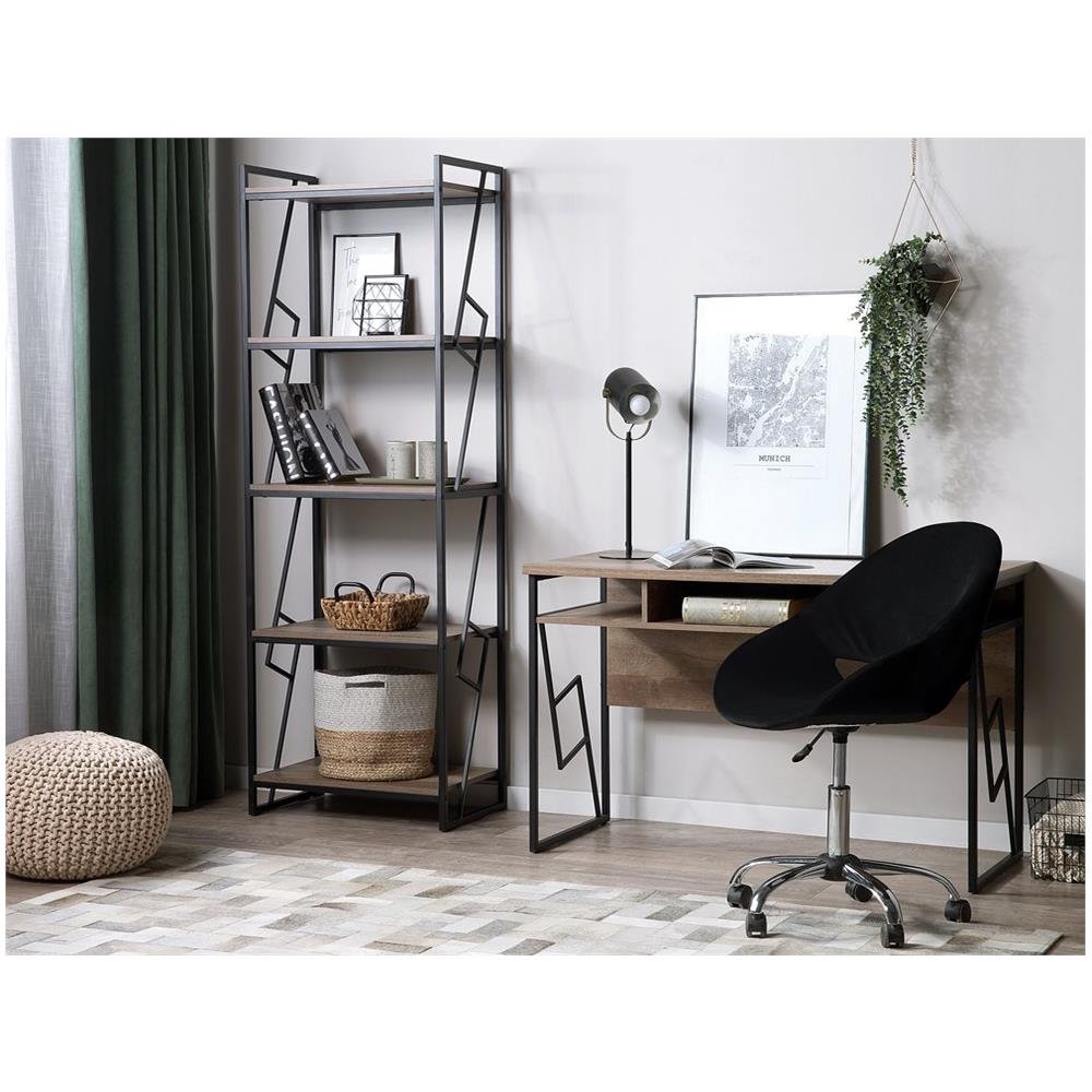 Scaffale A 5 Ripiani In Color Noce Scuro Forres - Foto 2