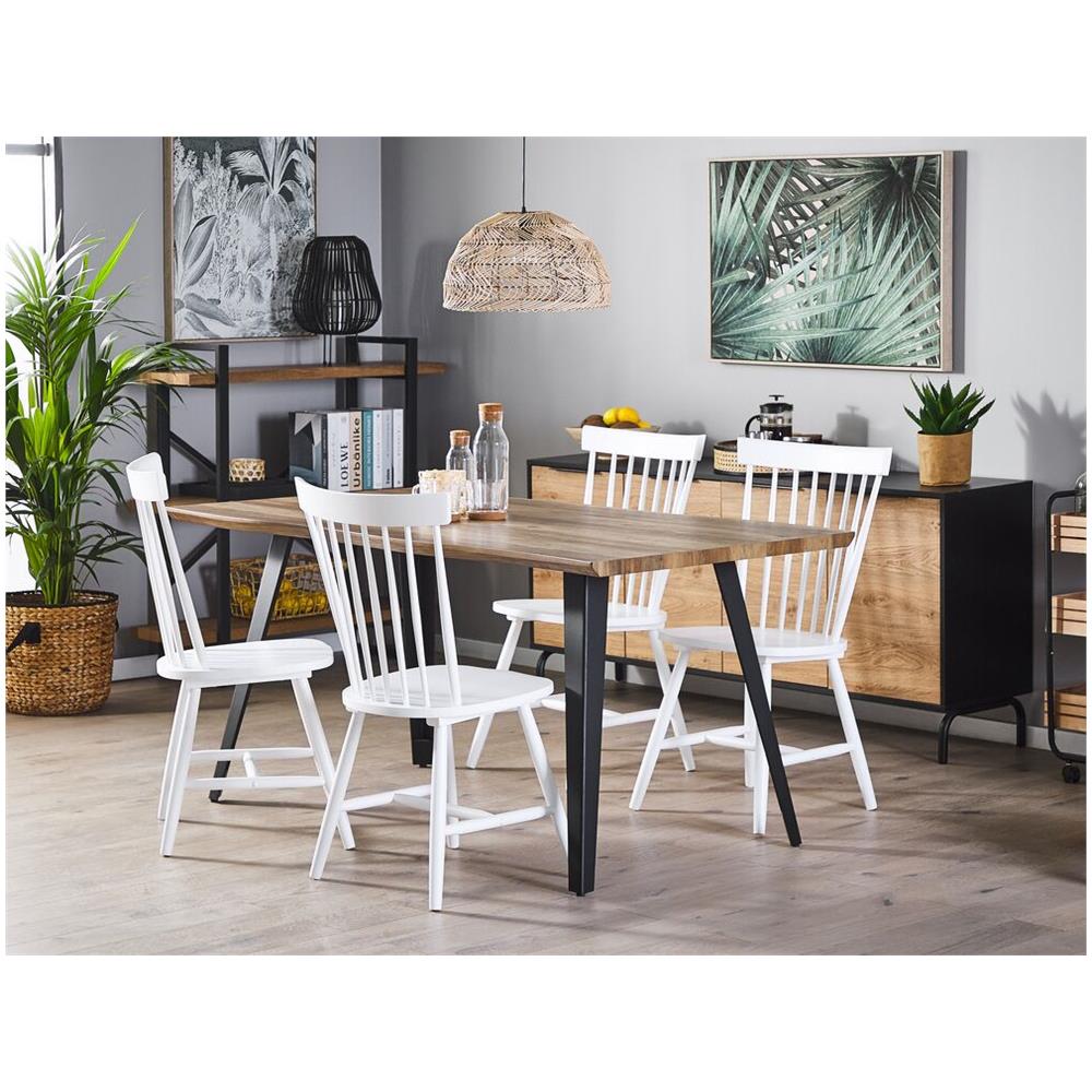 Set Di 2 Sedie In Legno Bianco Burges - Foto 2