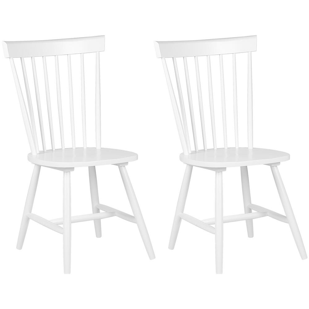 Set Di 2 Sedie In Legno Bianco Burges - Foto 1